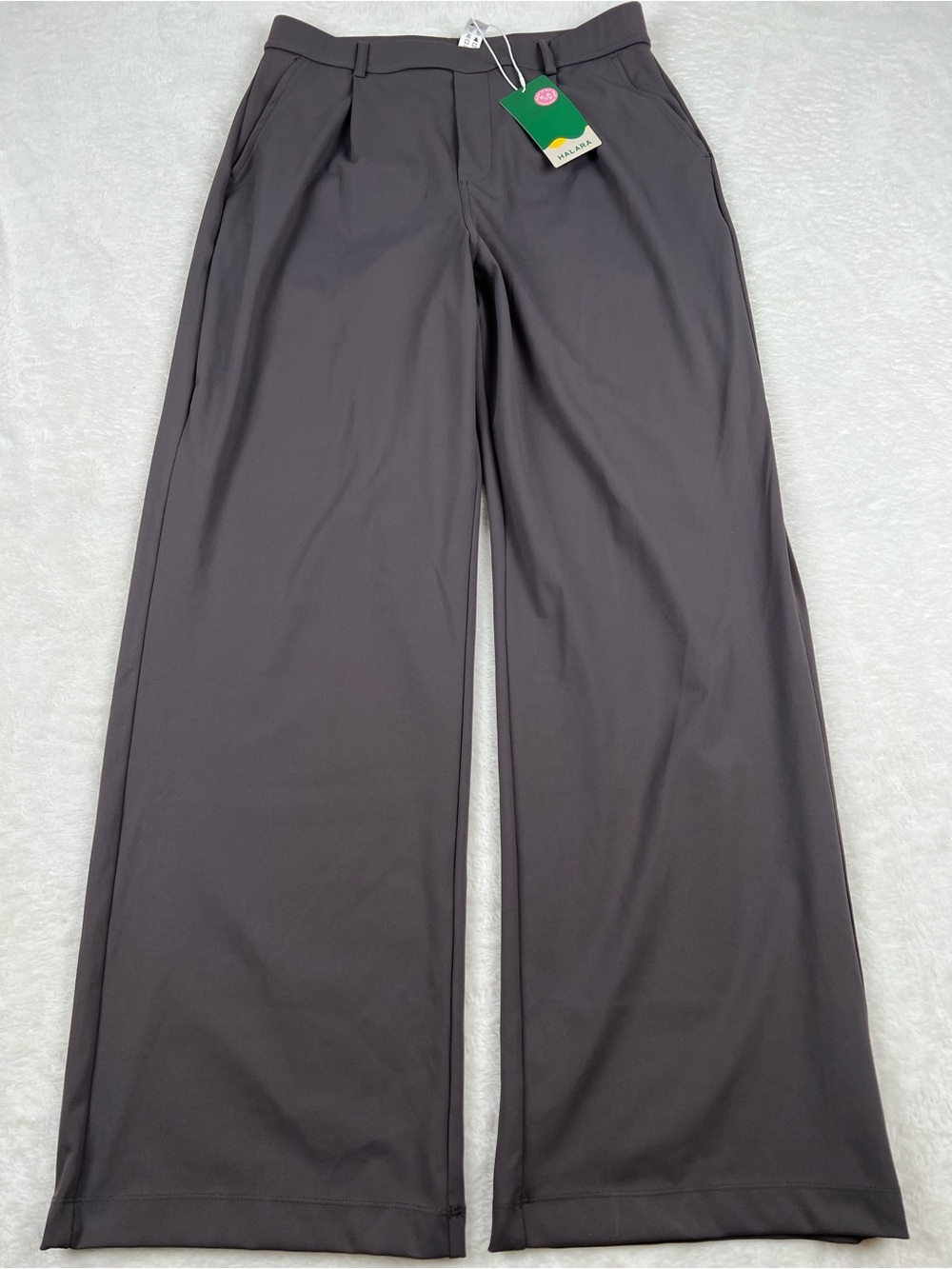 Halara Flex DayStretch Work Pants High Waist Flare Gray M Tall NWT